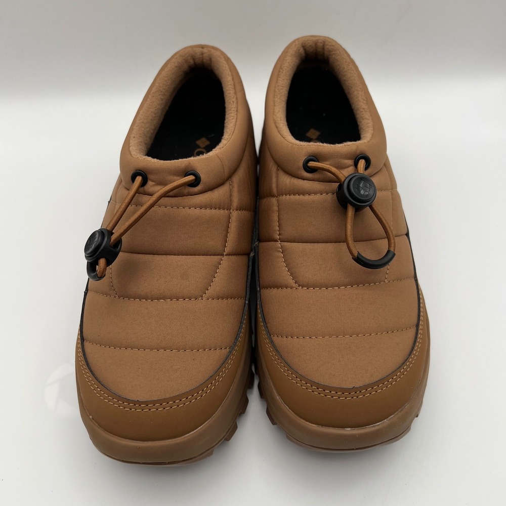 Columbia Snowtrot Unwind Shoes Womens 10 Elk Brown Quilted‎ Fleece Lined Toggle - Picture 3 of 10